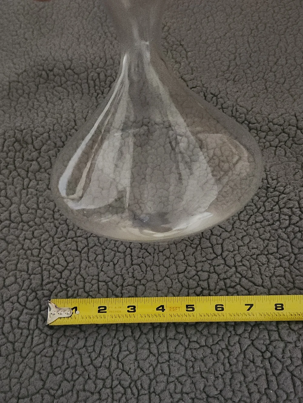 Clear Glass Vase 9 Inches Tall Wide Bottom